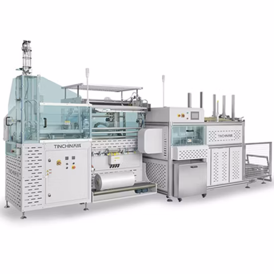 Machine à emballer automatique d'oreiller de récipient de nourriture de plateau de bol de tasse de thé de lait de tasse de papier en plastique jetable à grande vitesse automatique