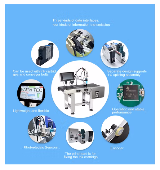 Faith Online Printer Tij Solvent Ink Imprimante à jet d'encre pour plastique 2 % de réduction