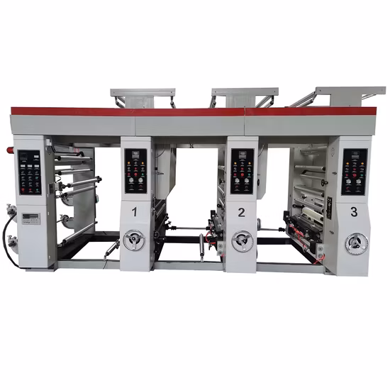 Feuille UV PVC haute vitesse BOPP PE en ligne grand format 2 4 5 6 étiquettes de couleur tasse de papier sac de film plastique prix de la machine d'impression flexographique