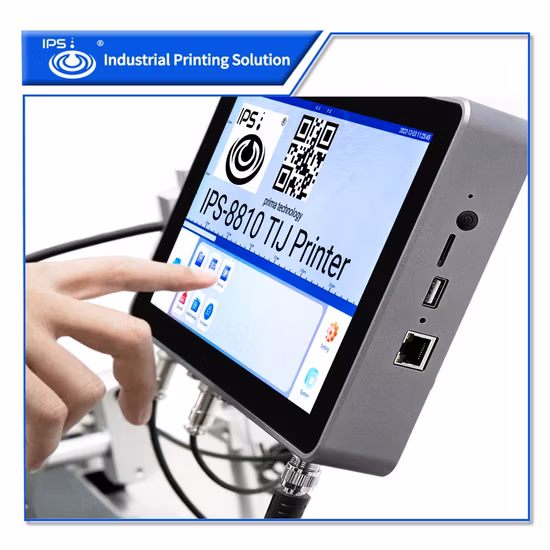 Imprimante Tij à jet d'encre de codage par lots bon marché, écran tactile 600 Dpi, petit